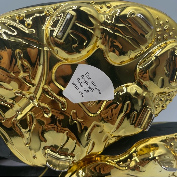 Nike Alpha Huarache Elite 3 Low Premium Black Gold Baseball Cleats CV3553-001 - Picture 8 of 11